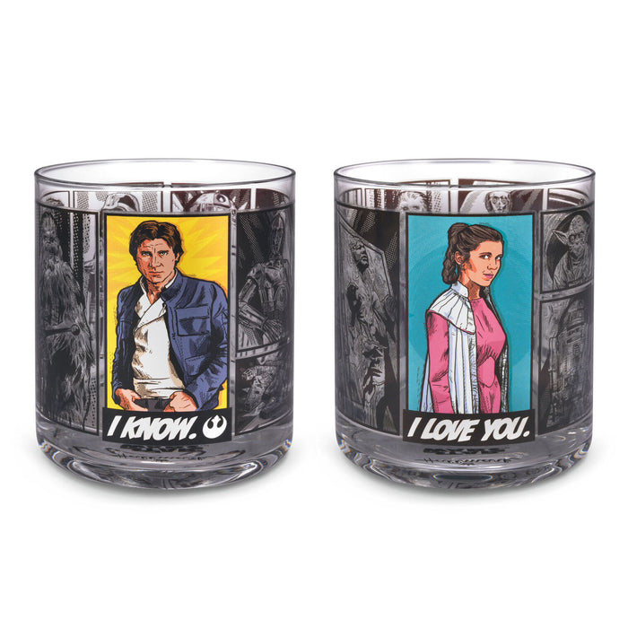 Star Wars™ Han Solo™ and Princess Leia™ Drinking Glasses