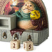 Star Wars-themed advent calendar with Jabba the Hutt figure and numbered cubes.