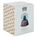 Box packaging of a Star Wars Mandalorian Grogu water globe with light and sound on a white background.