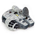 Plush toy resembling a spaceship on a white background