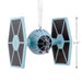 Star Wars TIE fighter ornament with measurement label on a white background