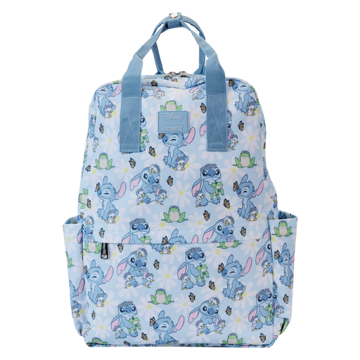 Stitch Springtime Daisy All-Over Print Nylon Full-Size Backpack by Loungefly