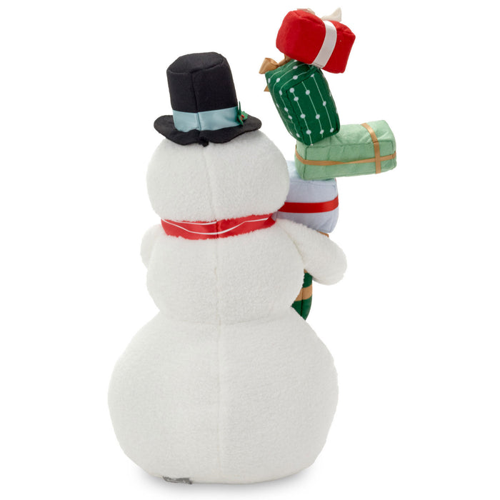 Snowman With Presents Plush Holiday Decor