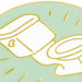 Illustration of a toilet on a light green background