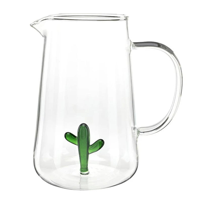 Cactus Figurine Glass Pitcher