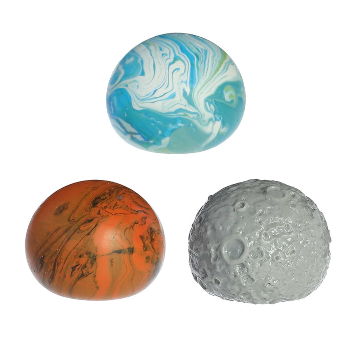 Earth, Mars, and Moon Galactic Stress Balls