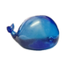 A translucent blue whale-shaped squishy toy on a plain white background.