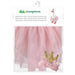 Pink fabric with gold crown accessory set on a white background, branded 'evergreen'.