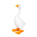 A white goose-shaped product with a bright orange beak and feet, standing upright against a plain white background.