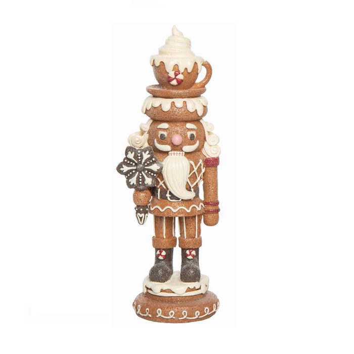 Snowflake Gingerbread Nutcracker Figurine