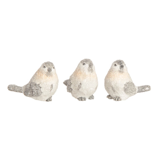 Sparkling Christmas Bird Figurines