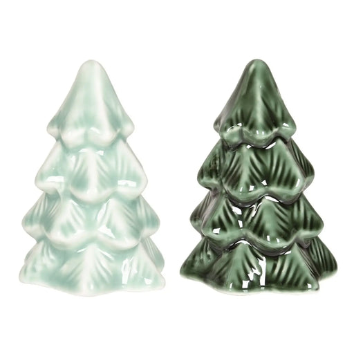 Iridescent Christmas Tree Salt and Pepper Shaker Set