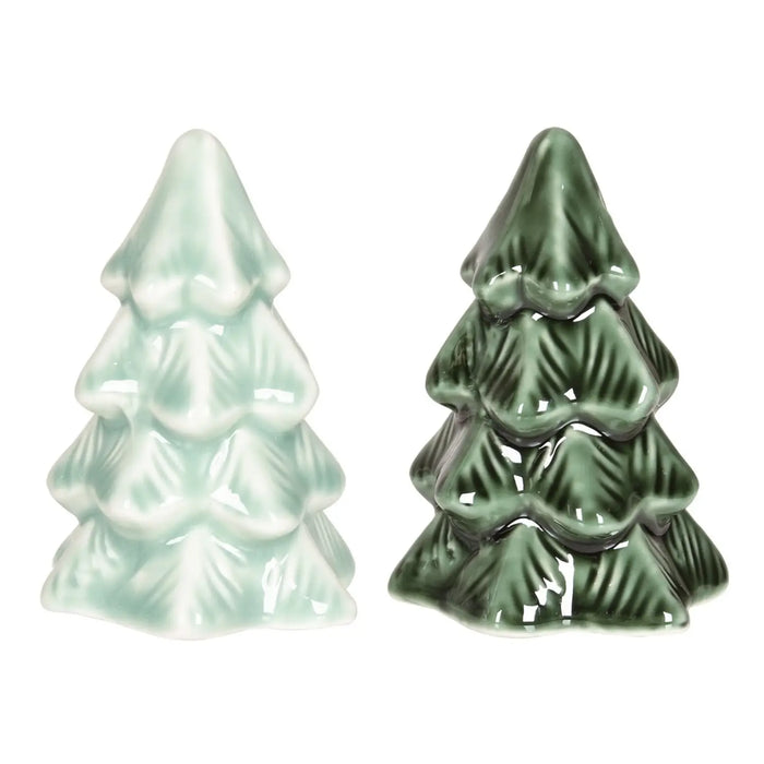 Iridescent Christmas Tree Salt and Pepper Shaker Set