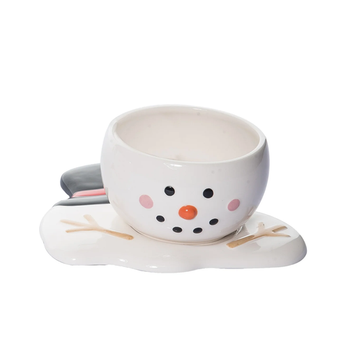 Melted Snowman Soup Bowl top hat