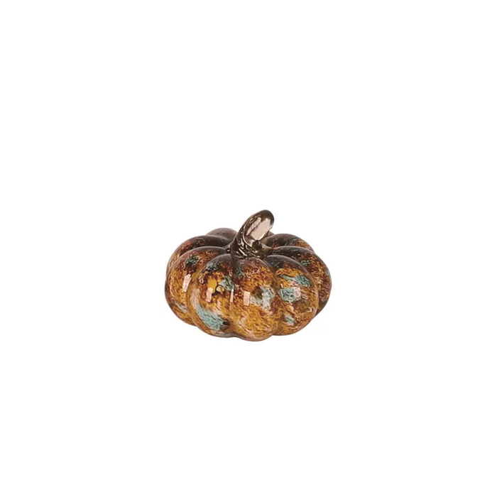 Fall Harvest Glass Autumn Swirl Pumpkin