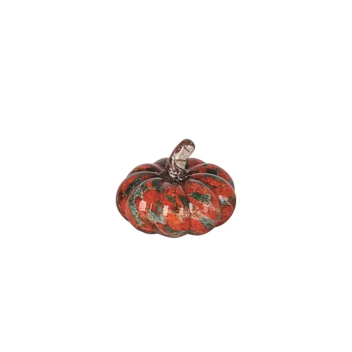 Fall Harvest Glass Autumn Swirl Pumpkin