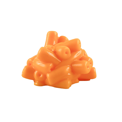 Orange textured object on a white background