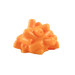 Orange textured object on a white background
