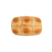 Bread-shaped toy on a white background