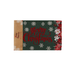 Christmas-themed doormat with 'Merry Christmas' text and floral designs on a green background.