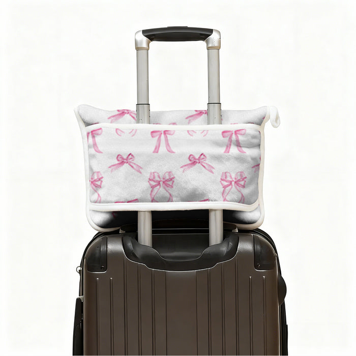 Pink Bows Travel Blanket