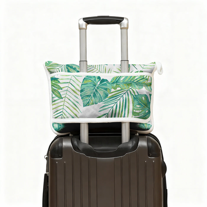 Tropical Leaves Travel Blanket