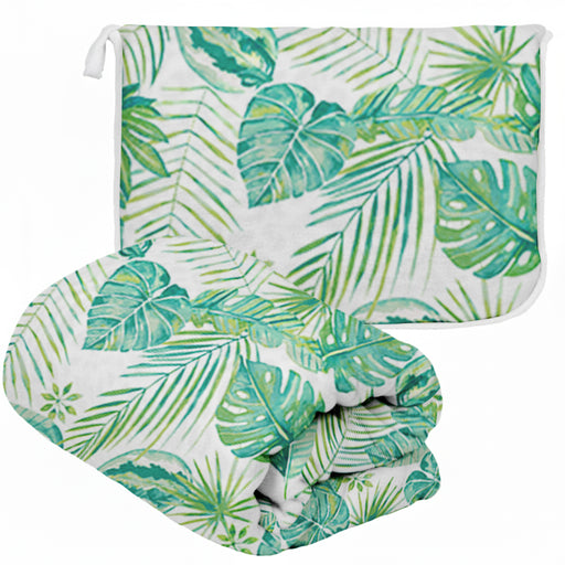 Tropical Leaves Travel Blanket