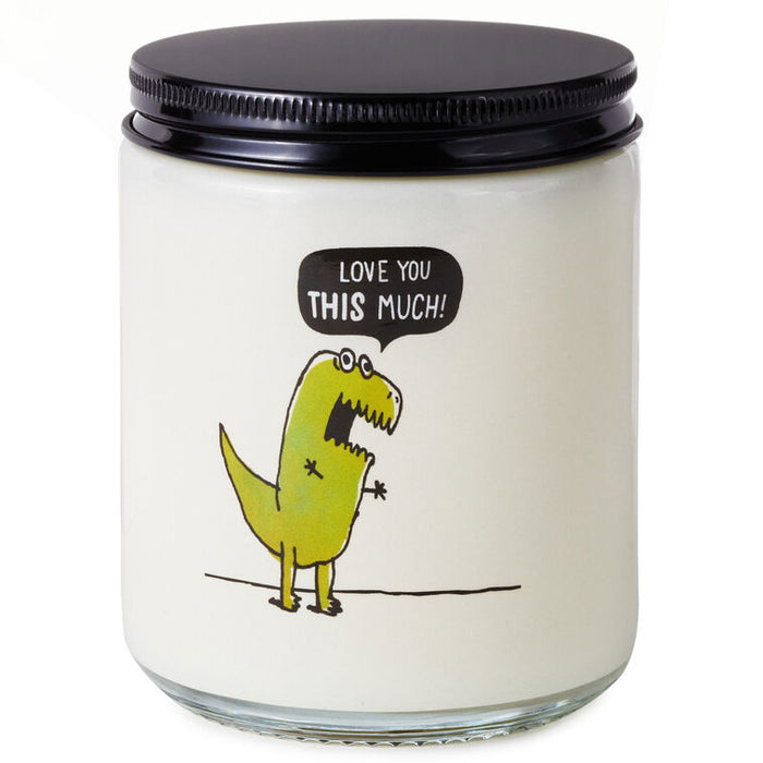 T-Rex Love You This Much Scented Single-Wick Jar Candle, 7 oz.