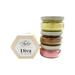 Stack of small jars with lids and a hexagonal box labeled 'Tyler Candle Company Diva Collection' on a white background.
