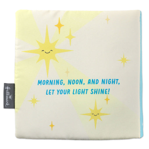 Blanket with sun and star design and motivational text, featuring a Hallmark tag.