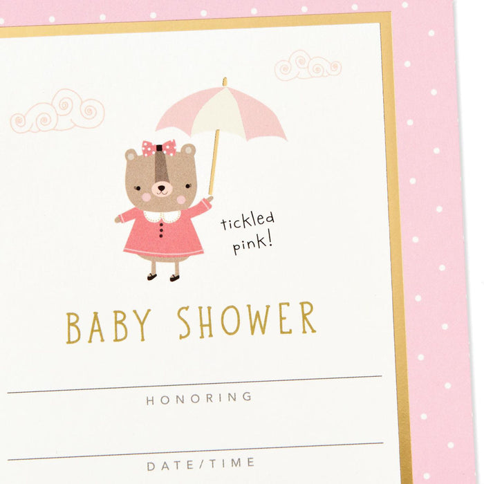 Tickled Pink Baby Shower Invitations