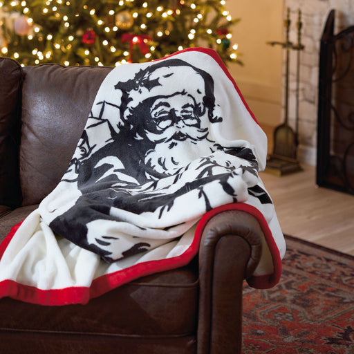 Tis the Season Santa Throw Blanket