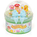 Kawaii slime set with characters in a clear dome on a white background