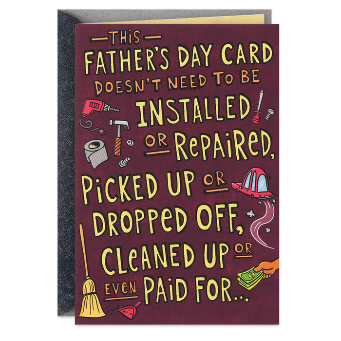 Relax and Know You're Loved Funny Father's Day Card