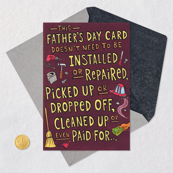 Relax and Know You're Loved Funny Father's Day Card