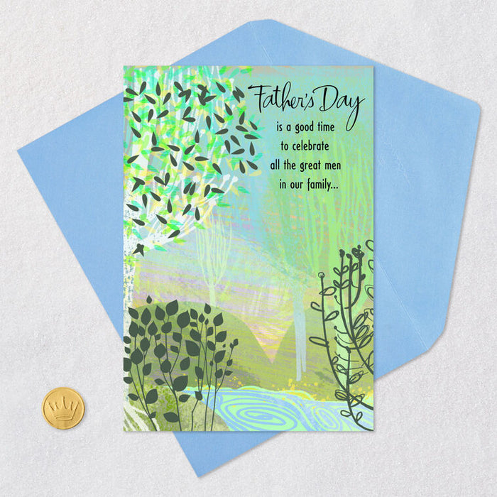 Celebrating Great Men Like You Father's Day Card for Family