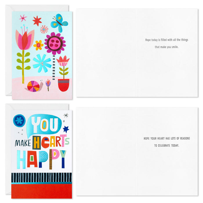 Trendy Lettering Boxed All-Occasion Cards Assortment, Pack of 12