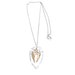 Necklace with an arrowhead pendant on a white background