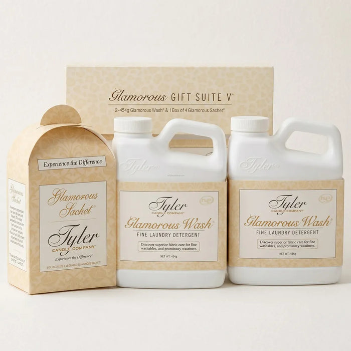 Tyler Diva Glamorous Gift Suite V Wash gift set with coordinated Diva fragrance products displayed in decorative packaging on a white background.