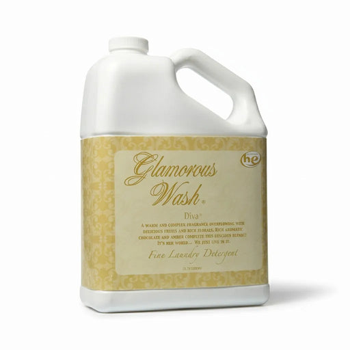 Tyler Diva Glamorous Wash luxury liquid laundry detergent with the signature Diva fragrance for clothing, bedding, towels, linens, and delicate fabrics. Compatible with standard and HE washing machines.