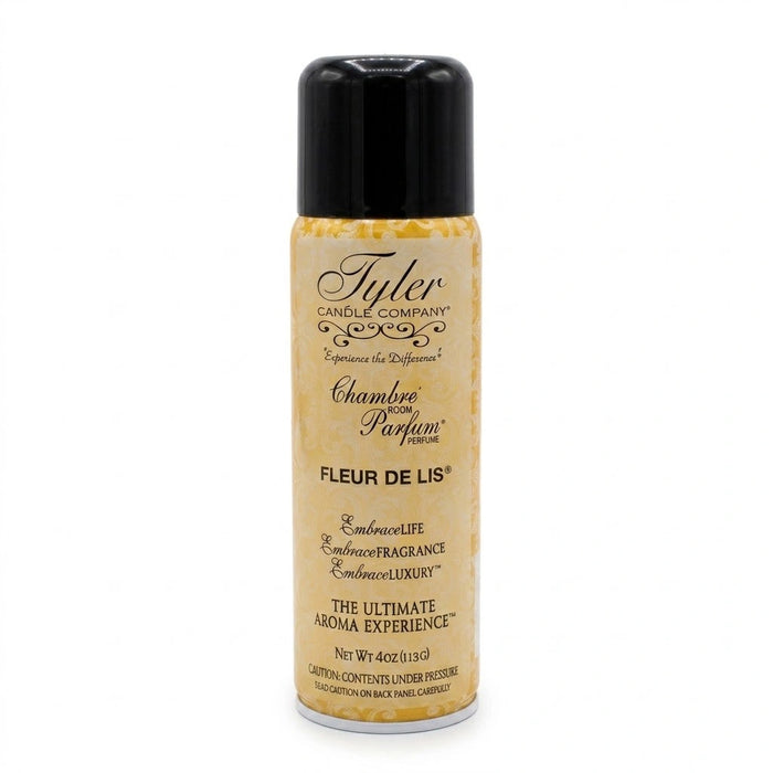 Tyler Fleur de Lis Chambre Parfume room spray bottle with the product label displayed on a white background.