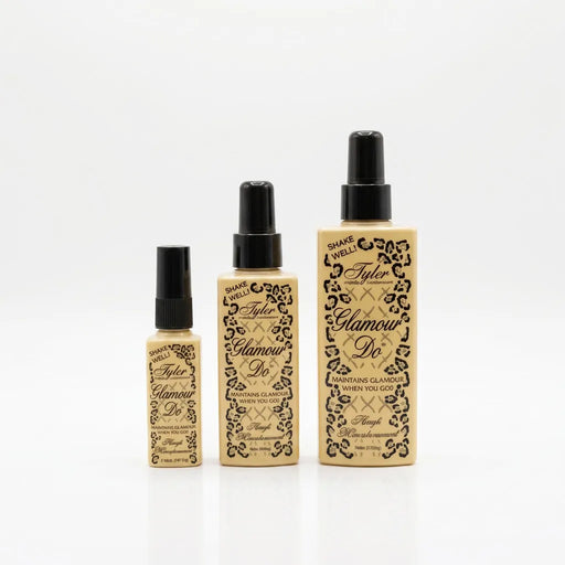 Tyler High Maintenance Glamour Do Spray hair fragrance mist bottle with the High Maintenance label displayed on a white background.