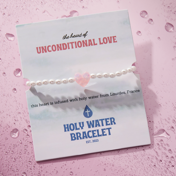 Holy Water Unconditional Love Bracelet in Crystal Pearl