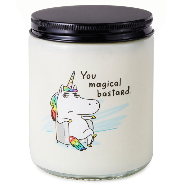 Unicorn You Magical Bastard Scented Single-Wick Jar Candle, 7 oz.