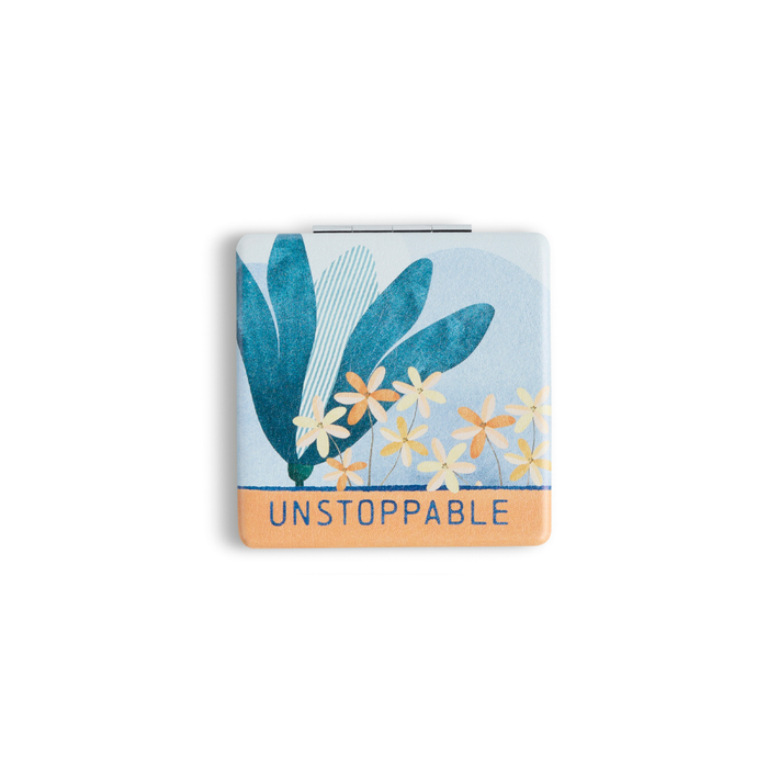 Floral Sentiment Compact Pocket Mirror
