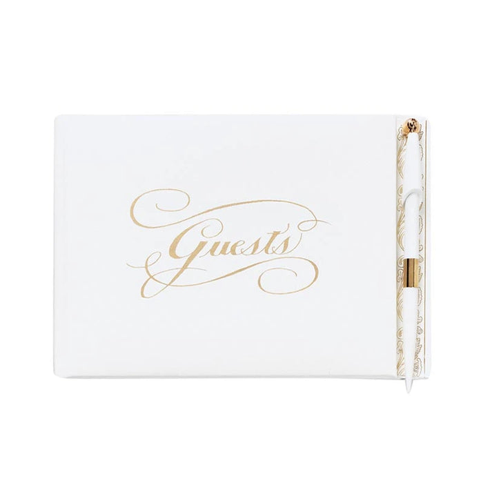 Gold Guest Book With Pen