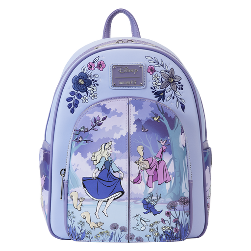 Sleeping Beauty 65th Anniversary Floral Scene Mini Backpack by Loungefly