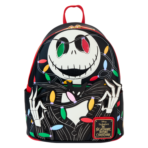 The Nightmare Before Christmas Jack Wrapped In Lights Light Up Glow Mini Backpack by Loungefly