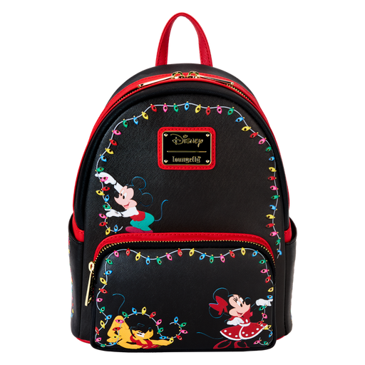 Mickey & Friends Christmas Light Decorations Light Up Mini Backpack by Loungefly