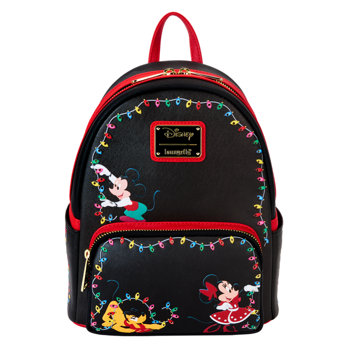 Mickey & Friends Christmas Light Decorations Light Up Mini Backpack by Loungefly